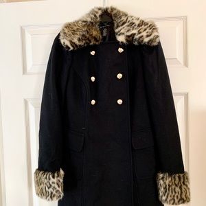 Fur Trimmed Peacoat
